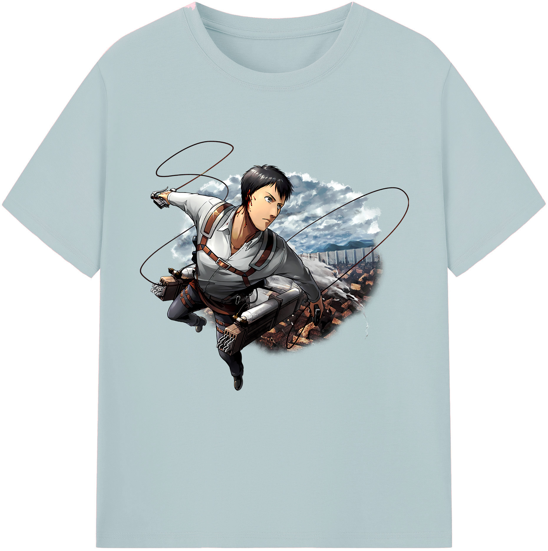 （画像用） 進撃の巨人 ベルトルト・フーバー Attack on Titan Bertholdt Hoover 綿100％半袖Tシャツ（フロントプリント）